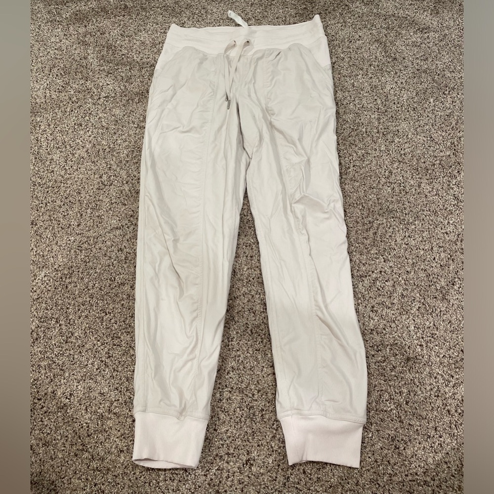 Lululemon Dance Studio Jogger *Lined in White Opal (off white beige)